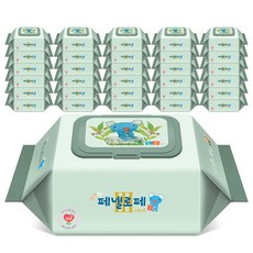 페넬로페 3세대 손과 입티슈 아기물티슈 휴대캡형, 65g, 20매, 40개