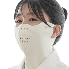 U2SPORTS 可水洗冰淇淋感防曬運動面罩, Ivory