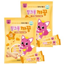 핑크퐁까꿍 치즈 칼슘 곡물 크리스피롤 24p, 2개, 치즈맛, 120g