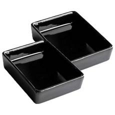 ATOSO 陶瓷肥皂盤架, 黑瓷, 2個