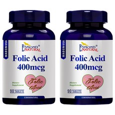 ESMOND NATURAL 愛司盟 葉酸食品錠 400mcg, 90顆, 2瓶