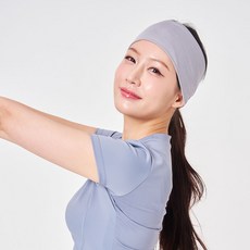 리빙홈디테일 땀흡수 스포츠 헤어밴드, 그레이, 2개