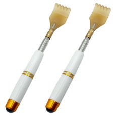 바코젤 길이조절 고급형 효자손 등긁개, 흰색, 2개 흰색, 2개