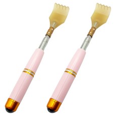 바코젤 길이조절 고급형 효자손 등긁개, 분홍, 2개 분홍, 2개