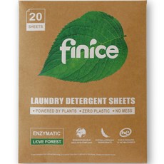 finice 超高濃縮洗衣紙 無香, 20入, 1個