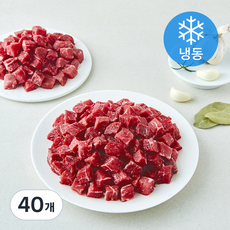 미트엔조이 미국산 소고기 모둠 절단 국거리용 (냉동), 40개, 200g