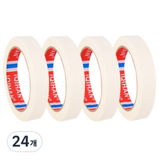 iQIHAN DADA 彩色遮蔽膠帶 白色 20 mm x 20 m, 24個