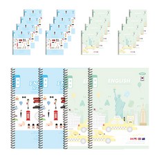 PENPIA 1-6年級男童英文筆記本, 隨機出貨, 20入