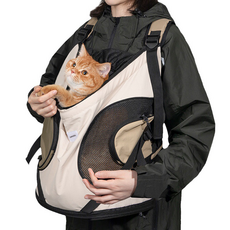 CAMULALA 寵物前背帶, 米色, 1個