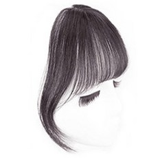 BLING N SU 空氣瀏海 瀏海 局部假髮, 深棕色, 1個