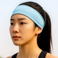 곰지홈 기능성 스포츠 헤어밴드, 안개 블루, 1개
