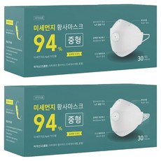닥터퓨리 KF94 미세먼지 황사마스크 중형, 2개, 30개입