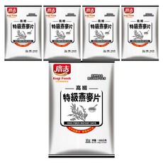 廣吉 高纖特級燕麥片 開水沖調即食, 500g, 5包