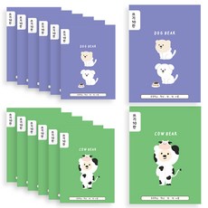 ARTMORE 國小書寫10格筆記本 2款套組, 7套, 混合顏色