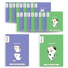 ARTMORE 國小書寫10格筆記本 2款套組, 10套, 混合顏色