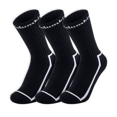 Columbia 哥倫比亞 First 氣墊中筒襪3雙組, 黑色, 1個