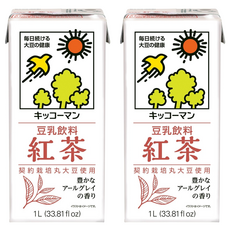 KIKKOMAN 龜甲萬 豆乳 紅茶風味, 1L, 2瓶