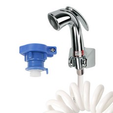 單螺栓套筒+馬桶淋浴器+彈簧軟管 2.5M 白色組, 1套