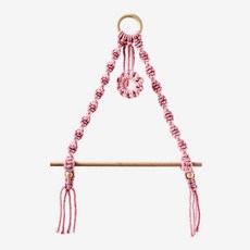 노마드 마크라메 휴지걸이, 핑크, 1단, 1개