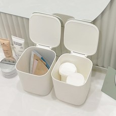 LIKEHOUSE 桌上型方形迷你垃圾桶, 2個, 白色