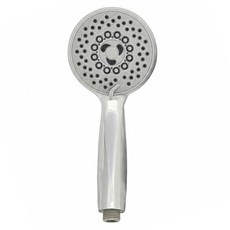 LEADER 麗達 五段TPR軟膠孔蓮蓬頭 電鍍 200g, 銀色, 1個