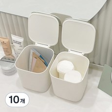 LIKEHOUSE 桌上型方形迷你垃圾桶, 10個, 白色