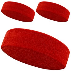이그니스 스포츠 헤어밴드, 레드, 3개