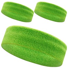 이그니스 스포츠 헤어밴드, 연두, 3개