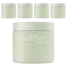 celimax 魚腥草BHA角質護理爽膚棉, 60片, 5罐