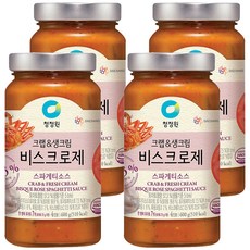청정원 크랩&생크림 비스크로제 스파게티 파스타소스, 600g, 4개
