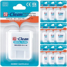 e-Clean 含蠟盒裝牙線 50.3m, 1組, 10入