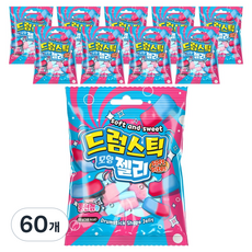 드럼스틱 모양 젤리 풍선껌향, 60개, 50g