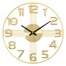 dayneeds 日需百備 對稱思維高雅歐洲風情壁掛式時鐘 ERT-CK4-STEE, 金色