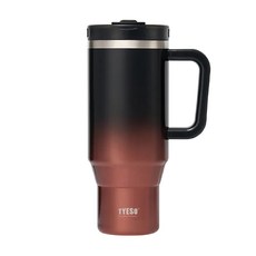 TYESO 泰碩 手把冰霸杯, 1個, 1.2L, 黑棕漸變
