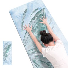 Sabina 蝴蝶防滑瑜珈墊巾, 1個, 藍色