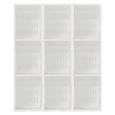 dayneeds 日需百備 極致白三層立式鞋盒 3組, F017-3WH-3, 3層