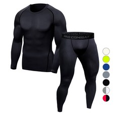 Defender 男款機能性運動內層衣 長袖九分褲 上下身套組