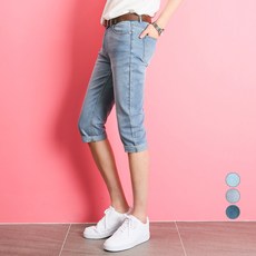 BLUEFORCE 男性Core Mcheek修身七分彈性反摺牛仔短褲