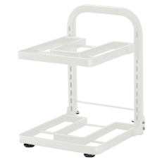 Mega 廚房可調節多層鍋具置物架 27.5 x 24 x 35cm, 白色, 2層, 1個