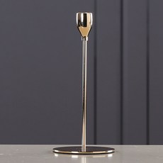 簡約與光澤北歐家用拍攝室內裝飾燭台 23cm, 黃金