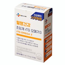 CJ웰케어 혈행건강 초임계 rTG 오메가3, 30정, 1개