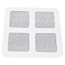 SP SAUCE 黏貼式排水孔方形毛髮濾網 20片組, 100 x 100mm, 銀色