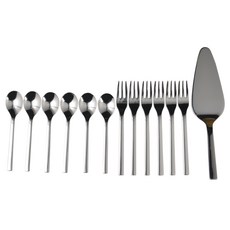 WMF Nuova 點心餐匙 Cromargan 18/10不鏽鋼, 1組, 甜點匙 + 甜點叉 + 蛋糕鏟