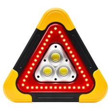 OMYCAR 新一代加大款超亮太陽能LED三角警示燈, ABS材質, 268 x 268 x 50mm, 1個