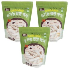맘스스낵 유기농 팝짱 백미, 백미맛, 30g, 3개