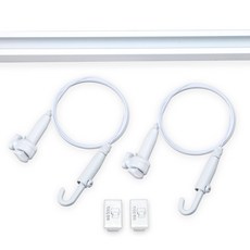 철물백화점 멀티 레일걸이 천장벽겸용 설치면 석고보드 세트, 화이트, 1세트