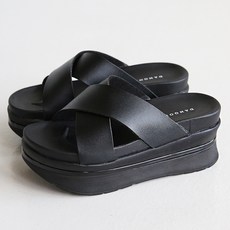 dangolunni 女款基本X字All That厚底增高拖鞋 7cm