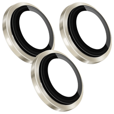 HODA 好貼 藍寶石鏡頭保護貼 原機結構設計款 16.95 x 1.96mm 鈦金色 3個, 1組