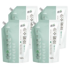 참그린 순수발효 식물 설거지 주방세제 리필, 1.2L, 4개