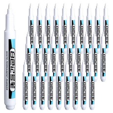 다다 유성 마카펜 화이트 1.0mm, 30개, 1색